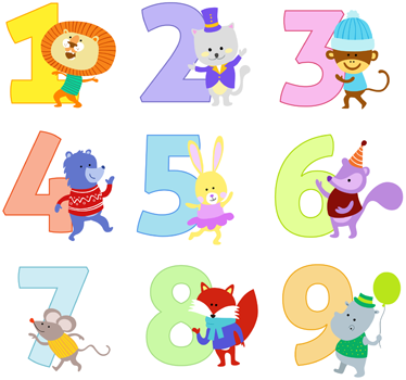 numeri bambini